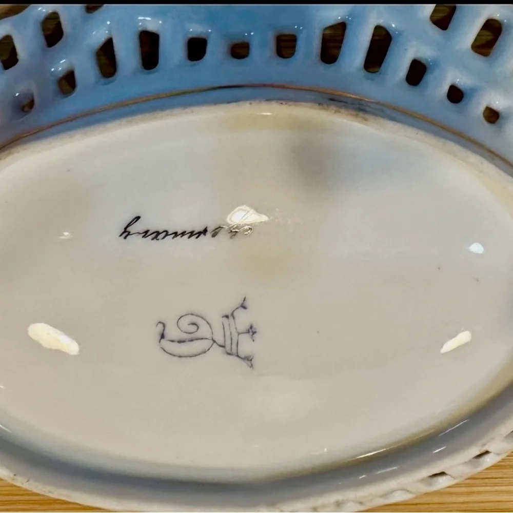 Floral Dresden Porcelain Decorative Dish